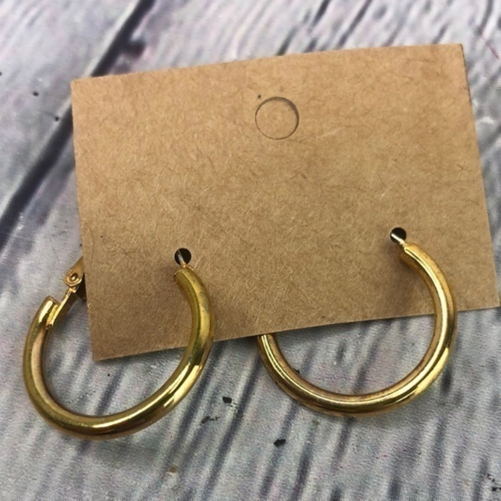 5/$25 Boho gold tone hoop earrings